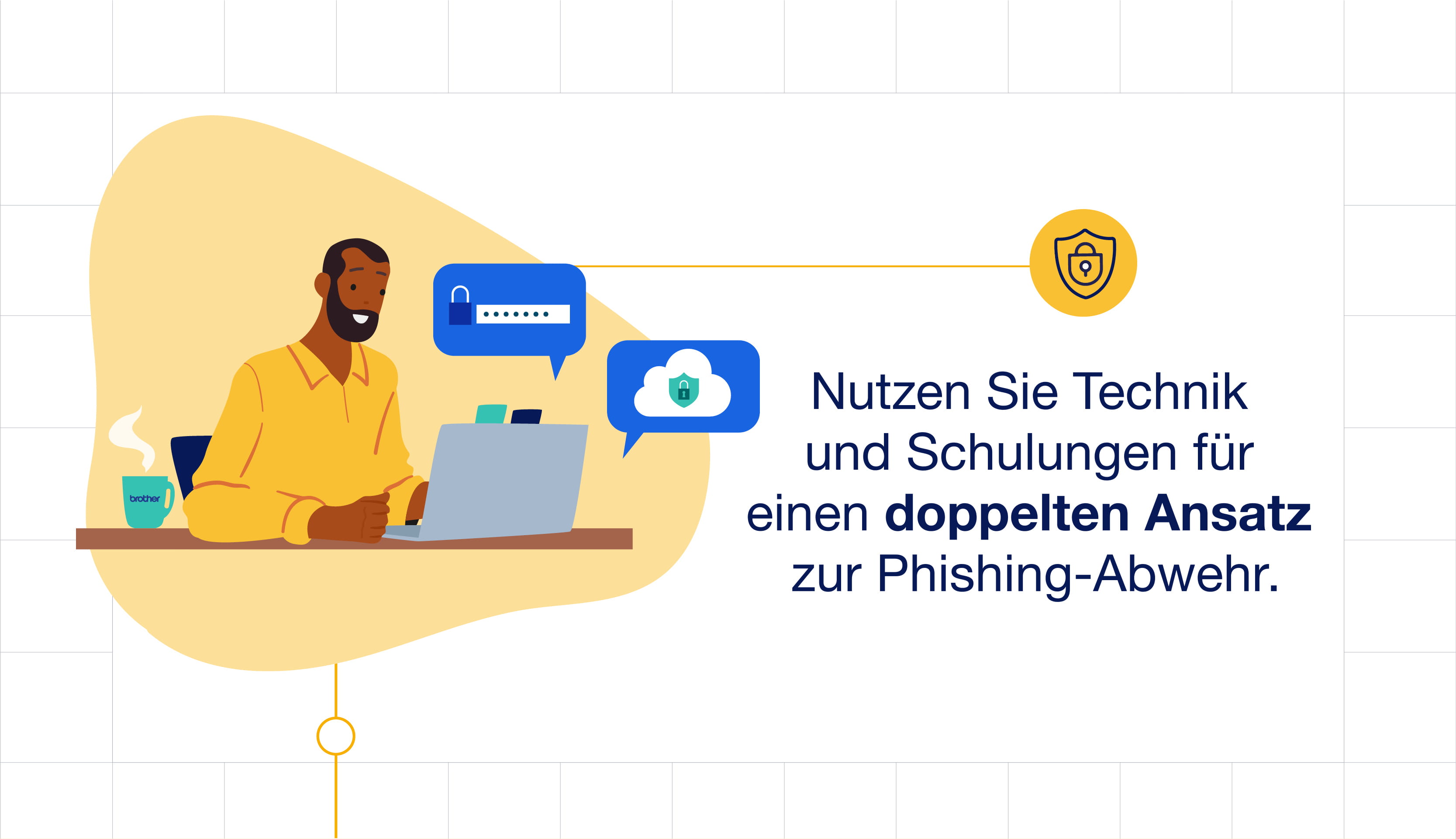 Person sitzt vor einem Laptop.