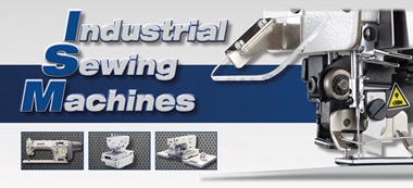 Industrielle Nähmaschinen.