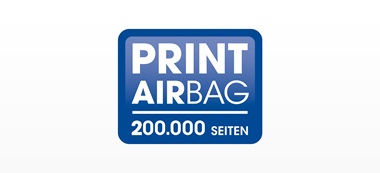 Drucken Airbag 200.000 Seiten