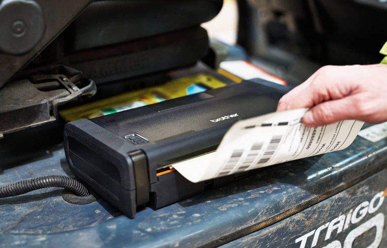 PJ-Maschinendruck auf einem Gabelstapler